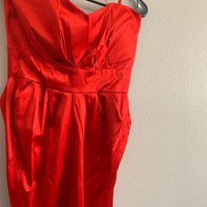 Red Strapless Dress